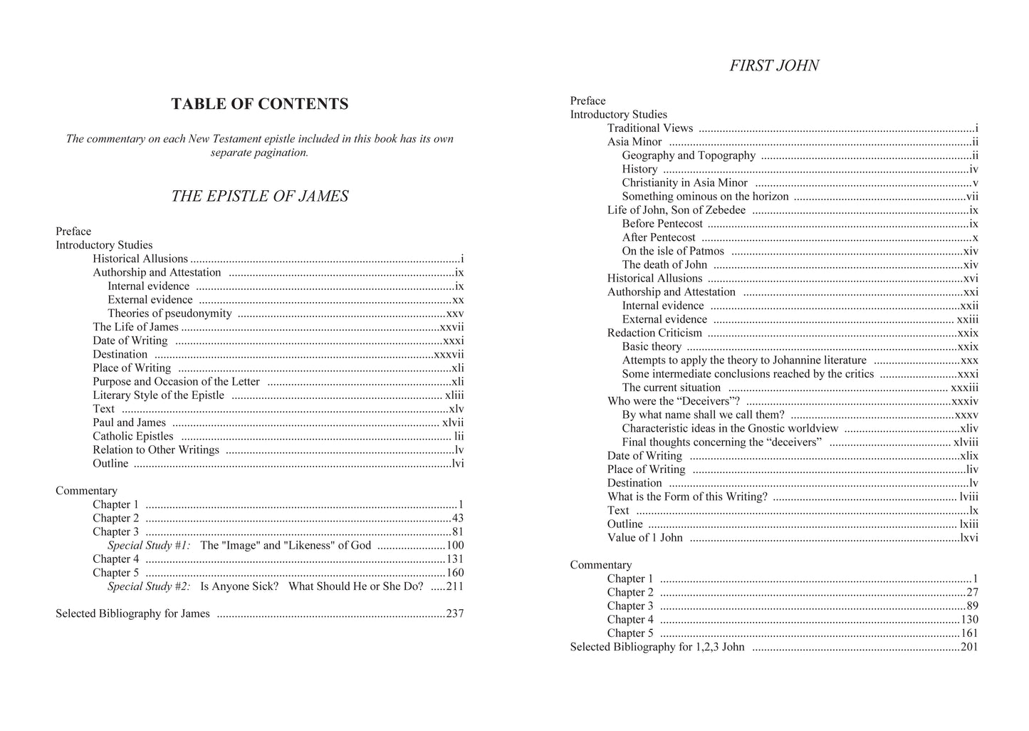 James and 1, 2, 3 John