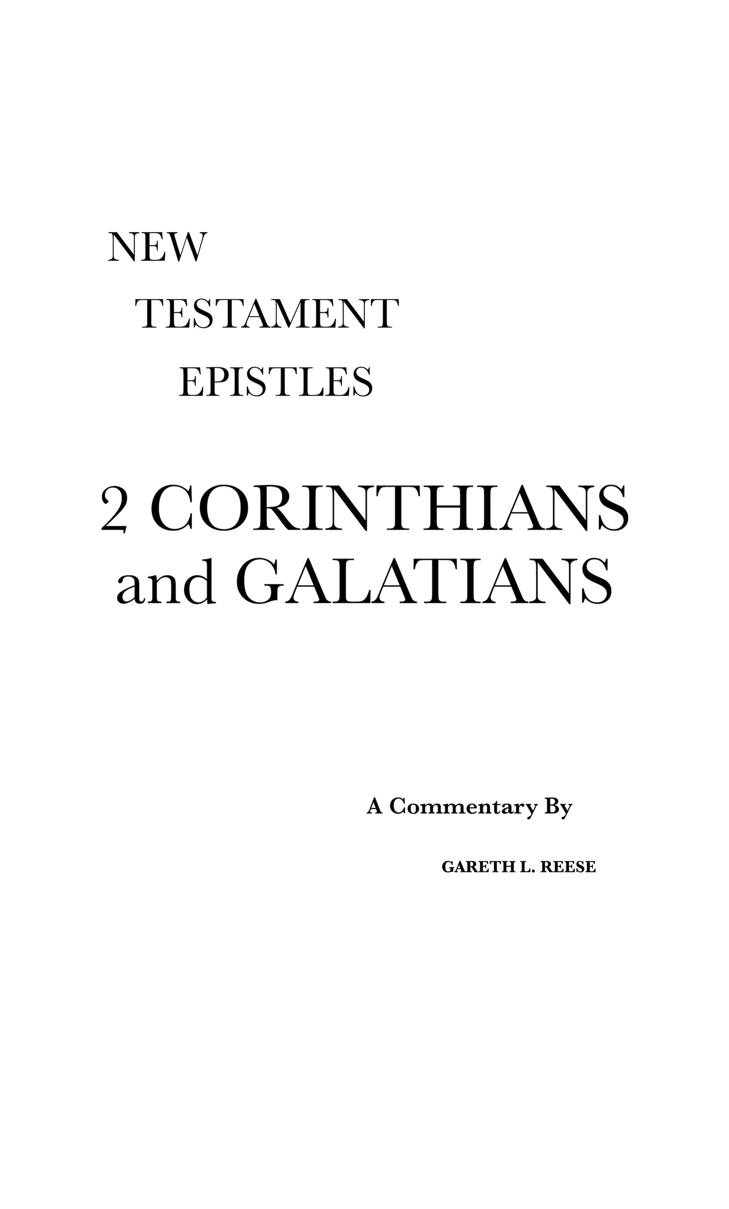 2 Corinthians and Galatians
