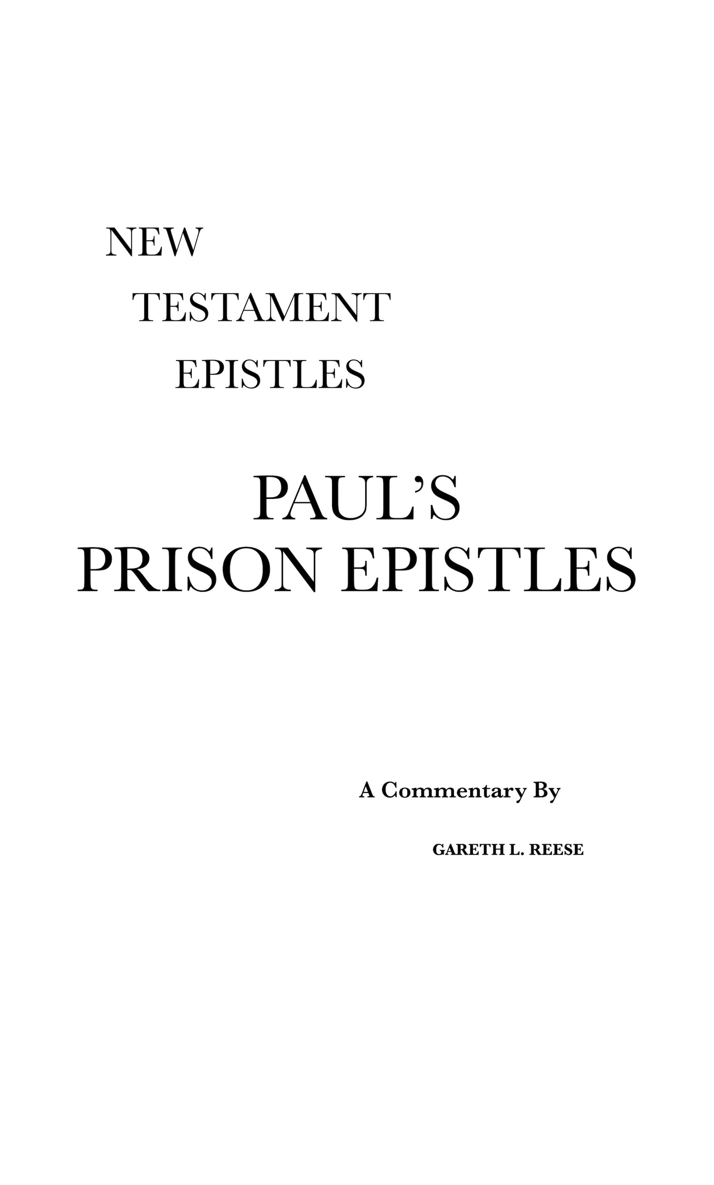 Paul's Prison Epistles